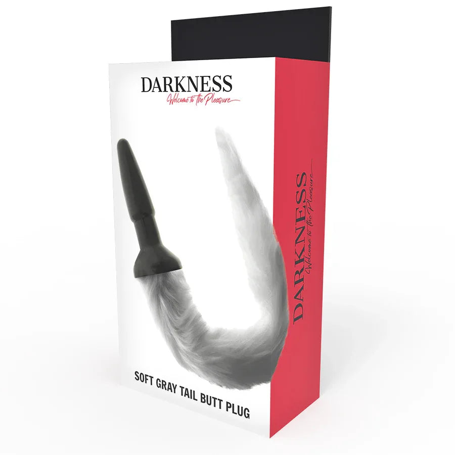 DARKNESS - SILIKON-ANALSPLUG MIT GRAUEM SCHWANZ - Vanelion Paradise