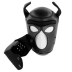 DARKNESS - NEOPREN-HUNDEMASKE MIT ABNEHMBARER MAULE L - Vanelion Paradise