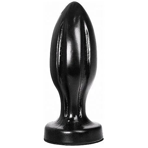 ALL BLACK – Analplug 21 cm mit Rillen aus PVC - Vanelion Paradise