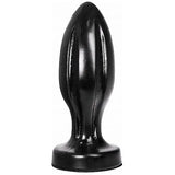 ALL BLACK – Analplug 21 cm mit Rillen aus PVC - Vanelion Paradise