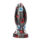 ALL BLACK – Analplug 21 cm mit Rillen aus PVC - Vanelion Paradise