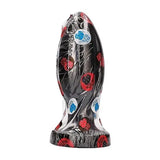 ALL BLACK – Analplug 21 cm mit Rillen aus PVC - Vanelion Paradise