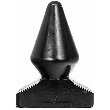 All Black Analstecker 20,5 cm – XL Buttplug, kegelförmig, PVC, intensive Stimulation für Fortgeschrittene - Vanelion Paradise