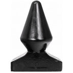 All Black Analstecker 20,5 cm – XL Buttplug, kegelförmig, PVC, intensive Stimulation für Fortgeschrittene - Vanelion Paradise