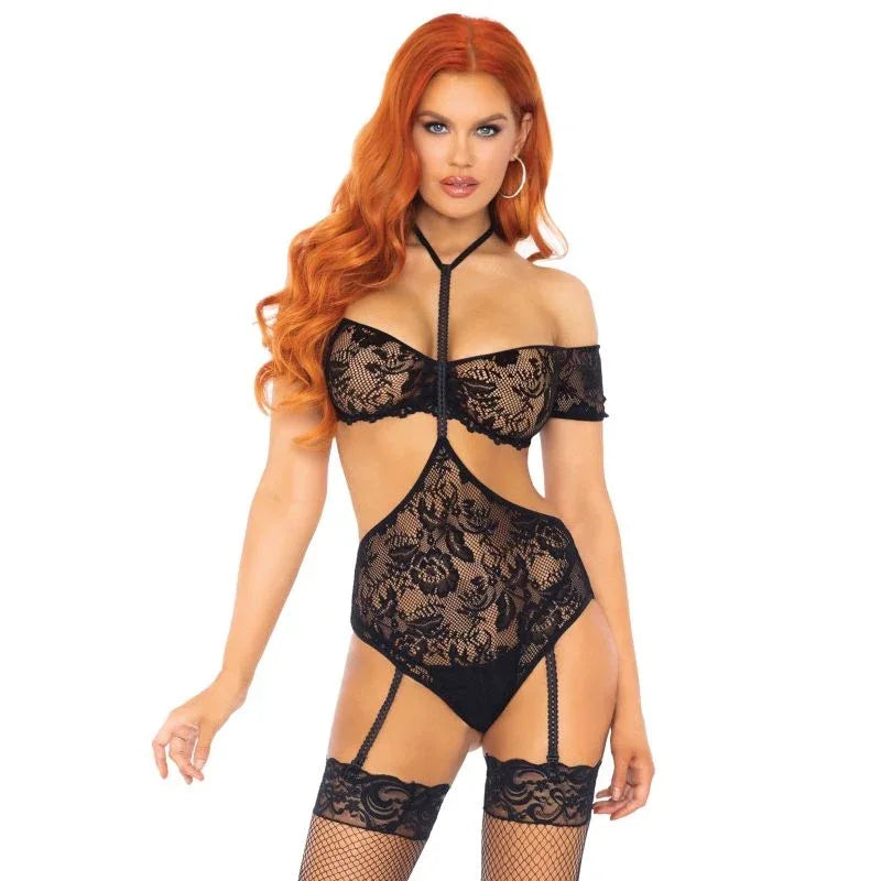 LEG AVENUE - SET ZWEITEILIG TOP & TEDDY S/M - Vanelion Paradise