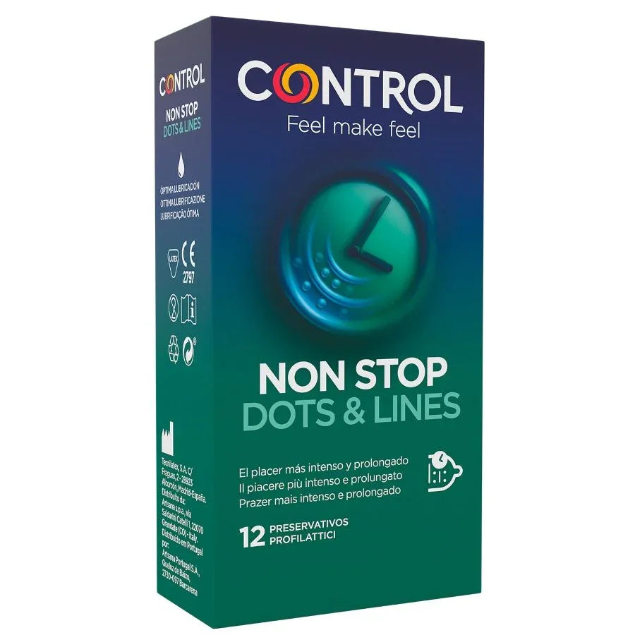 CONTROL - NONSTOP DOTS AND LINES CONDOMS 12 UNITS - Vanelion Paradise