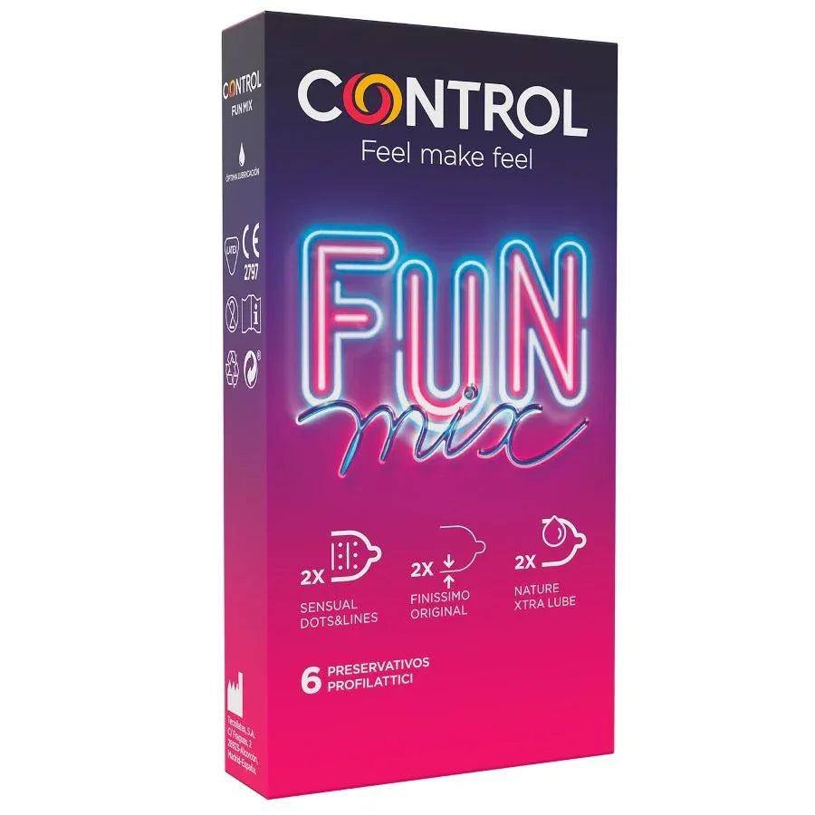 Control Fun Mix Kondome 6er – Gerippt, Dünn & Gleitend - Vanelion Paradise