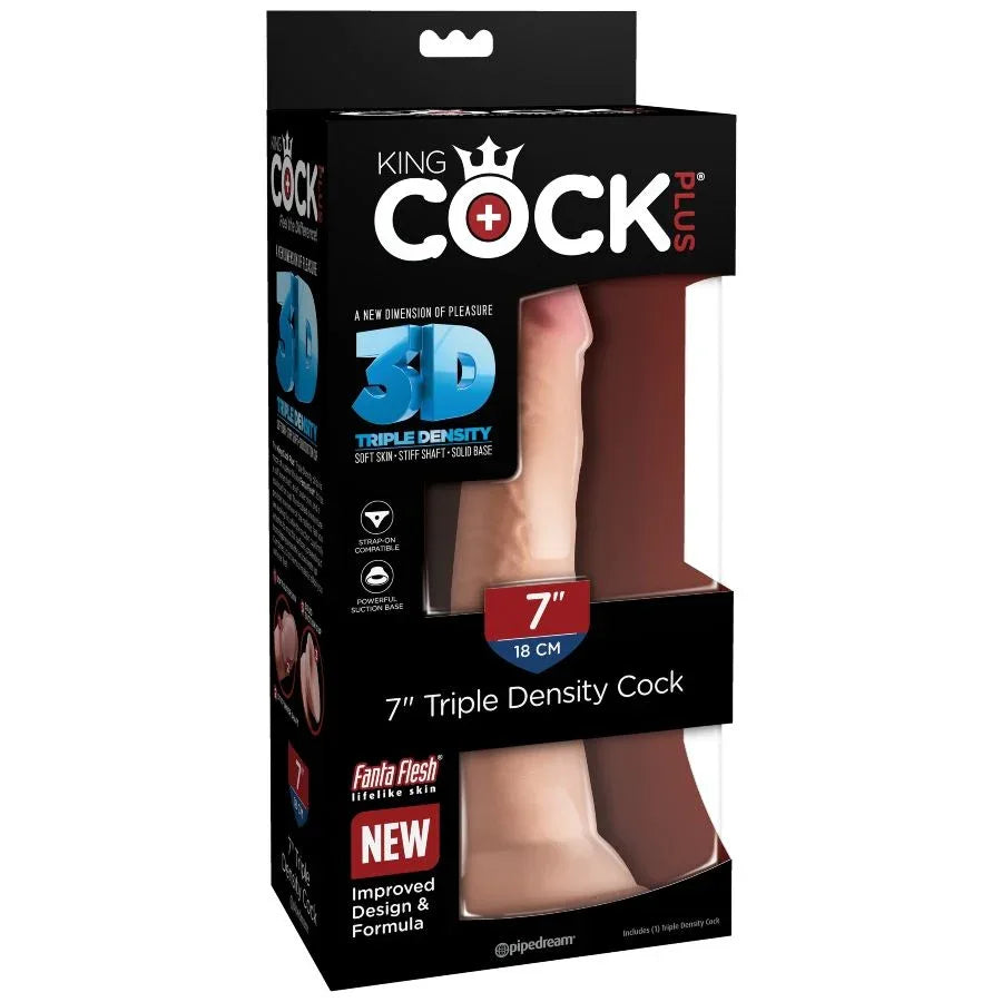 KING COCK - TRIPLE DENSITY DILDO 18 CM - Vanelion Paradise