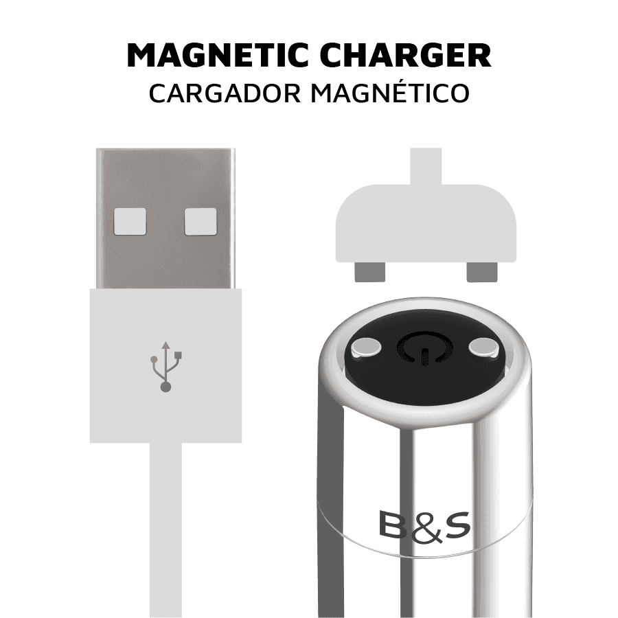 BLACK&SILVER - KAILAN 2 SILBER VIBRIERENDE MAGNETKUGEL - Vanelion Paradise