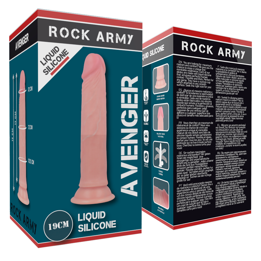 ROCKARMY - LIQUID SILICONE PREMIUM AVENGER REALISTIC 19 CM -O- 3.98 CM