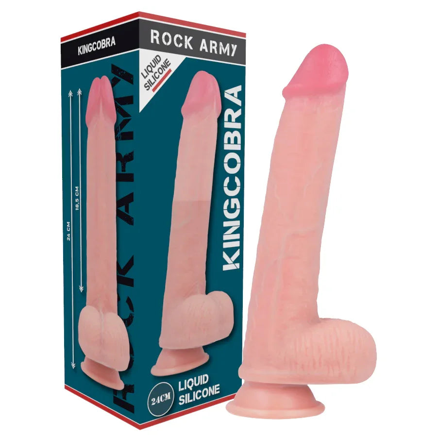 ROCKARMY - LIQUID SILICONE PREMIUM KINGCOBRA REALISTIC 24 CM -O- 4.77 CM - Vanelion Paradise