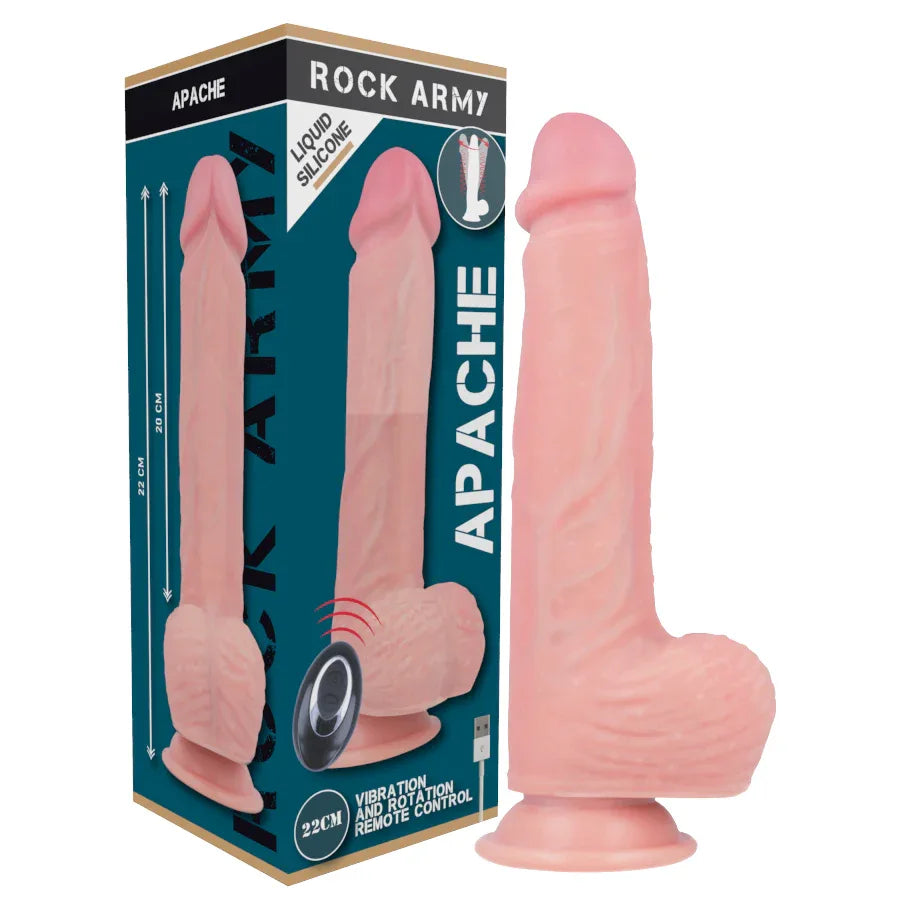 ROCKARMY - FLÜSSIGER SILIKONVIBRATOR FERNBEDIENUNG PREMIUM APACHE 20.5 CM -O- 4.62 CM - Vanelion Paradise