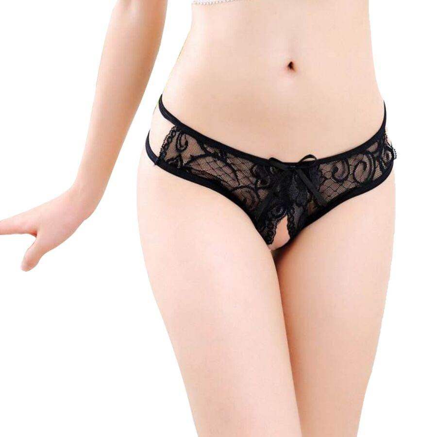 QUEEN LINGERIE - HÖSCHE MIT ÖFFNUNG. EINHEITSGRÖSSE SCHWARZ - Vanelion Paradise