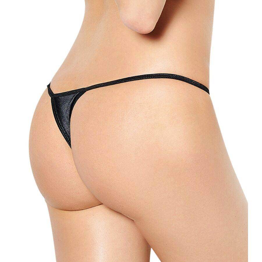 QUEEN LINGERIE - THONG MIT GLNZENDER VERZIERUNG S/M - Vanelion Paradise