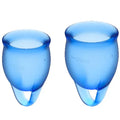 SATISFYER - FEEL CONFIDENT MENSTRUAL CUP DUNKELBLAU 15 + 20 ML - Vanelion Paradise