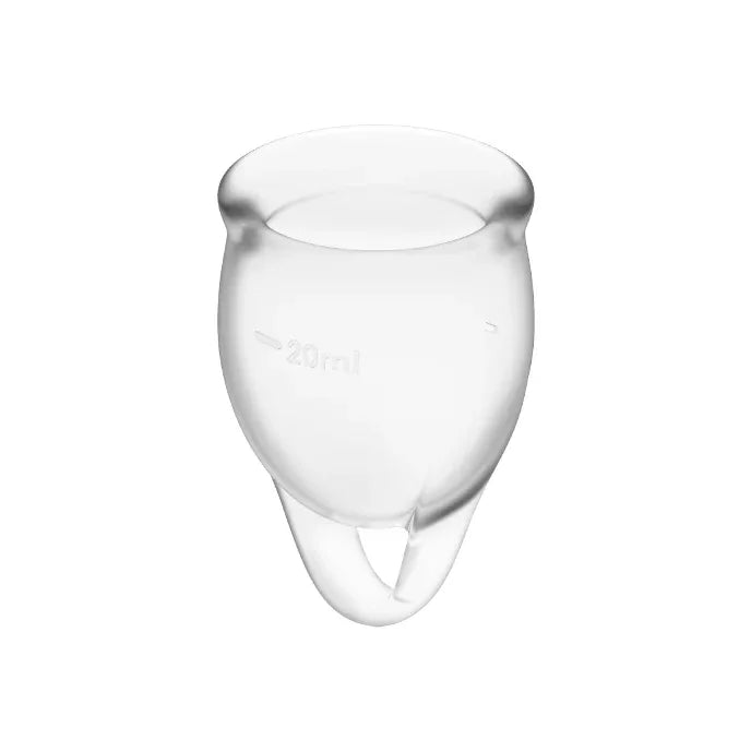 SATISFYER - FEEL CONFIDENT MENSTRUAL CUP DUNKELBLAU 15 + 20 ML - Vanelion Paradise