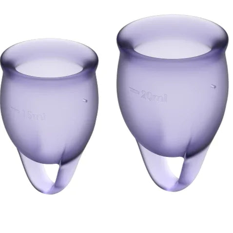 SATISFYER - FEEL CONFIDENT MENSTRUAL CUP LILA 15 + 20 ML - Vanelion Paradise