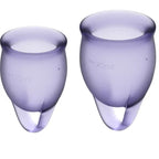 SATISFYER - FEEL CONFIDENT MENSTRUAL CUP LILA 15 + 20 ML - Vanelion Paradise