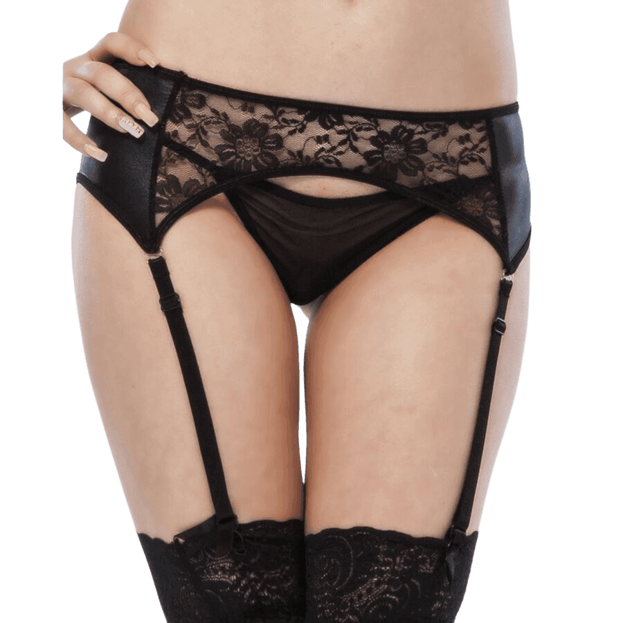 QUEEN LINGERIE - STRUMPF THONG MIT BLUMENDESIGN S/M - Vanelion Paradise