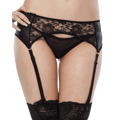 QUEEN LINGERIE - STRUMPF THONG MIT BLUMENDESIGN S/M - Vanelion Paradise