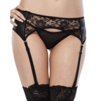 QUEEN LINGERIE - STRUMPF THONG MIT BLUMENDESIGN S/M - Vanelion Paradise