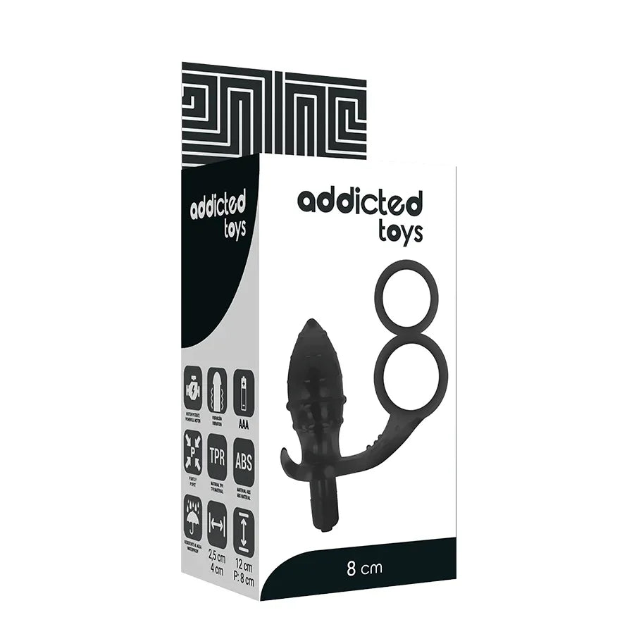 Addicted Toys Analplug mit Doppelring – 3-in-1 Stimulation & längere Erektion - Vanelion Paradise