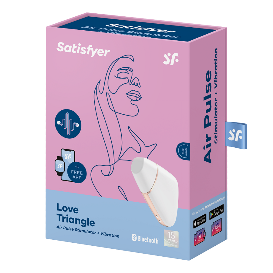SATISFYER - LOVE TRIANGLE STIMULATOR & VIBRATOR WEISS
