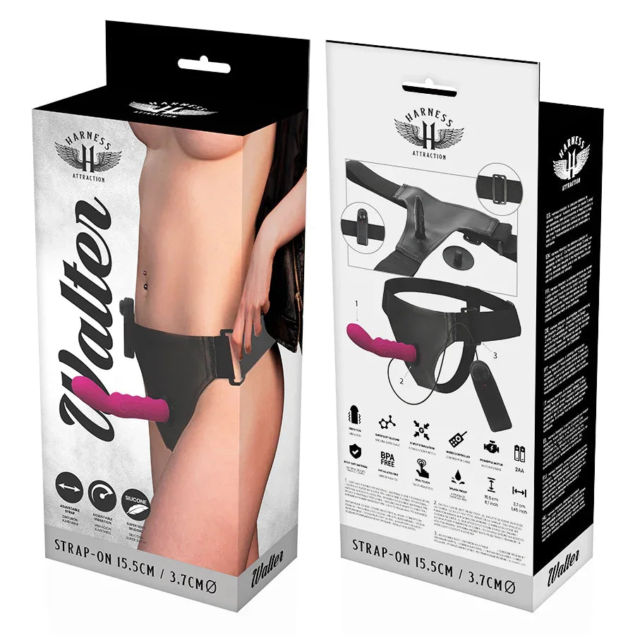 HARNESS ATTRACTION - RNES WALTER MIT VIBRATION 15.5 CM -O- 3.7 CM - Vanelion Paradise