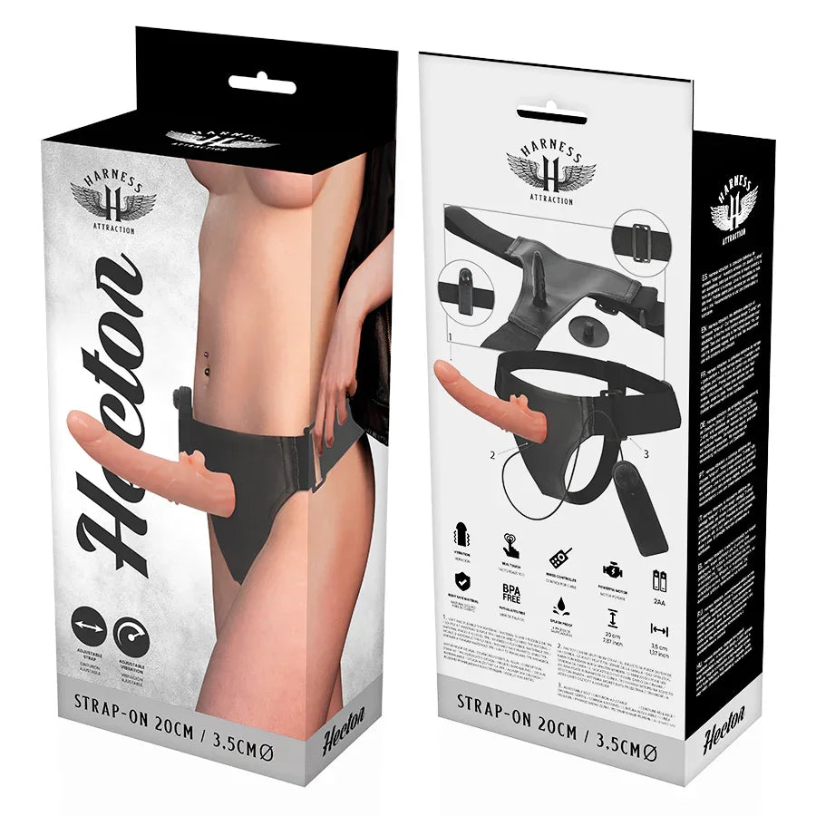 HARNESS ATTRACTION - RNES VIBRATOR HECTOR 20 CM -O- 3.5 CM - Vanelion Paradise