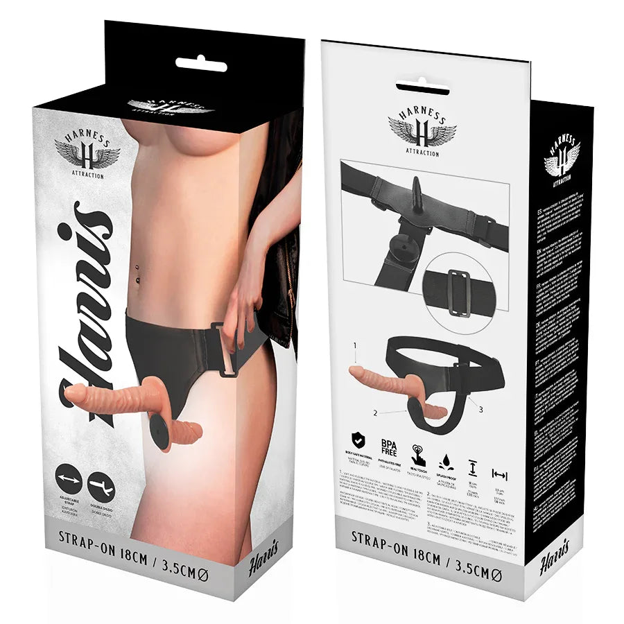 HARNESS ATTRACTION - HARRIS DOUBLE PENETRACI N MIT VIBRATION 18 CM -O- 3.5 CM - Vanelion Paradise