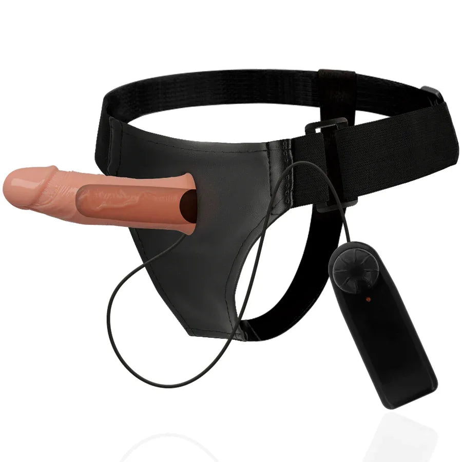 HARNESS ATTRACTION - GREGORY HOLLOW RNES MIT VIBRATOR 16.5 CM -O- 4.3 CM - Vanelion Paradise
