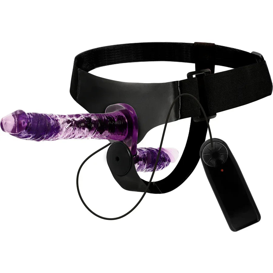 HARNESS ATTRACTION - RODNEY DOUBLE PENETRACI N VIBRATOR 18 CM -O- 3.5 CM - Vanelion Paradise