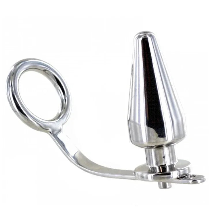 Metal Hard Edelstahl Cock- & Analring 45 x 45 mm – Starker Penisring mit Analplug für intensive Lust - Vanelion Paradise