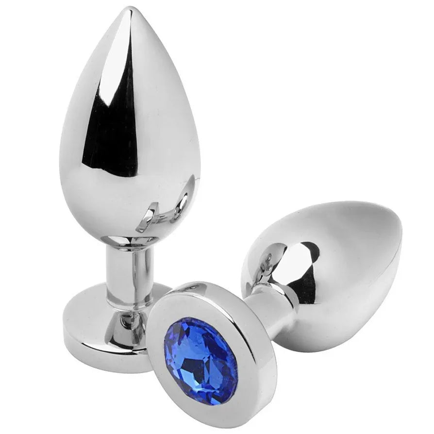 METAL HARD - ANALSTECKER DIAMANT BLAU MITTEL 7,62 CM - Vanelion Paradise