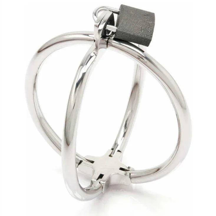 METAL HARD - CRISS-CROSS-HANDSCHELLEN AUS EDELSTAHL - Vanelion Paradise