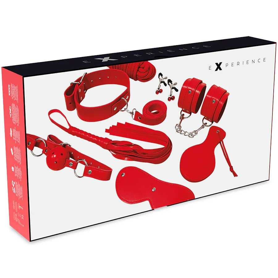 Experience BDSM Fetisch-Kit Rot - 8-teiliges Set - Vanelion Paradise