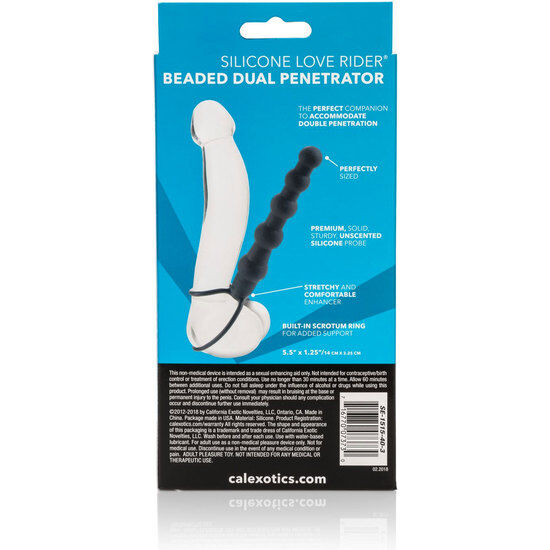 CALEXOTICS - BEADED DUAL PENETRATOR SCHWARZ