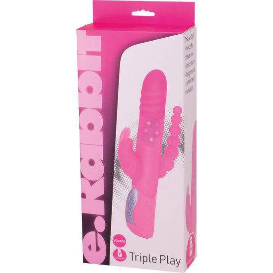 SEVEN CREATIONS - E RABBIT TRIPLE PLAY ROSA TRIPLE STIMULATION VIBRATOR - Vanelion Paradise