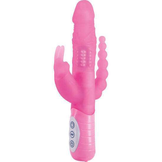 SEVEN CREATIONS - E RABBIT SLIMINE TRIPLE PLAY TRIPLE STIMULATION VIBRATOR ROSA - Vanelion Paradise