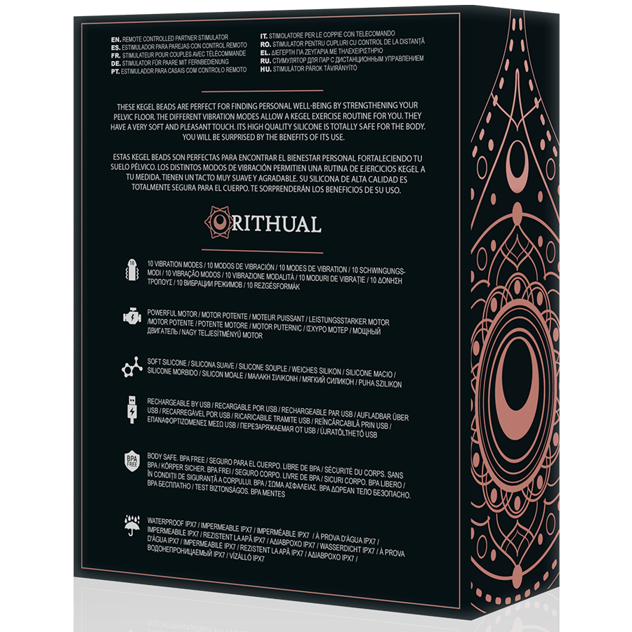 RITHUAL - NISHA - WIEDERAUFLADBARE VIBRIERENDE KEGELBLLE SCHWARZ