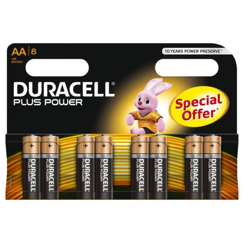 DURACELL - PLUS POWER BATTERIE AA LR6 8 EINHEITEN