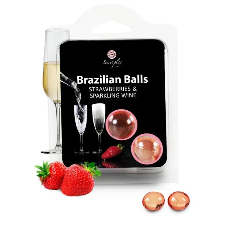 SECRETPLAY - BRASILIANISCHE KUGEL SET ERDBEER UND CHAMPAGNER - Vanelion Paradise