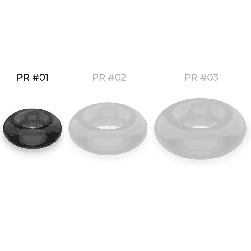POWERING - SUPER FLEXIBLER UND WIDERSTANDSFÄHIGER PENISRING 3,5 CM SCHWARZ - Vanelion Paradise