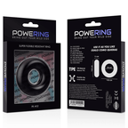 POWERING - SUPER FLEXIBLER UND WIDERSTANDSFÄHIGER PENISRING 4,5 CM SCHWARZ - Vanelion Paradise