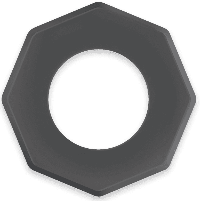 POWERING - SUPER FLEXIBLER UND WIDERSTANDSFÄHIGER PENISRING 5CM PR10 SCHWARZ - Vanelion Paradise