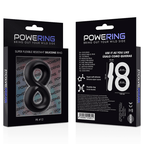 POWERING - SUPER FLEXIBLER UND WIDERSTANDSFÄHIGER PENIS- UND HODENRING PR12 SCHWARZ - Vanelion Paradise
