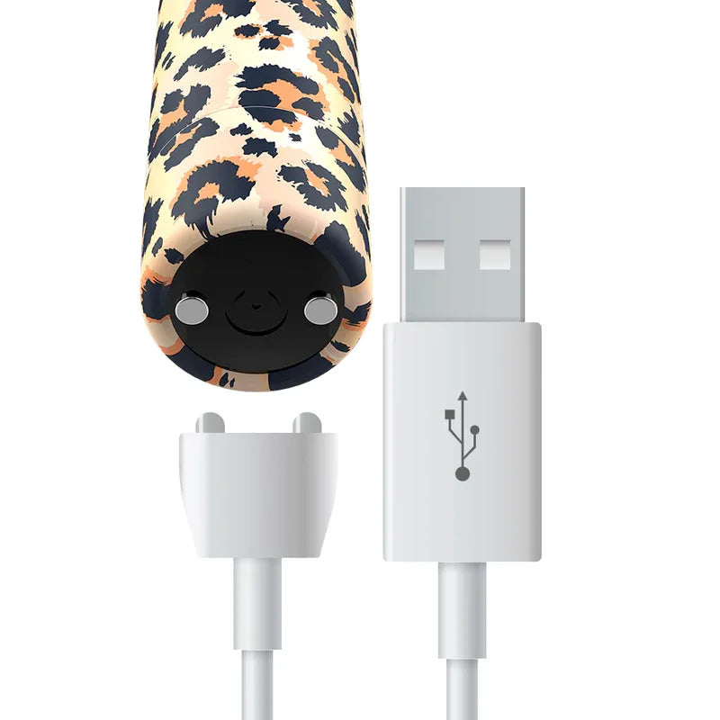CUSTOM BULLETS Leopard Mini Bullet Vibrator 10 Stufen USB - Vanelion Paradise