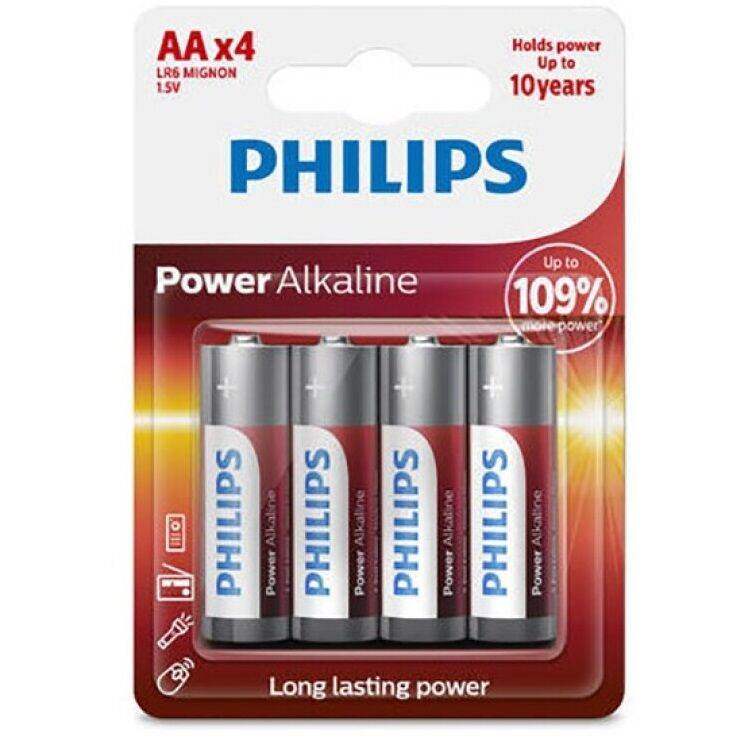 PHILIPS - POWER ALKALINE BATTERIE AA LR6 BLISTER * 4 - Vanelion Paradise