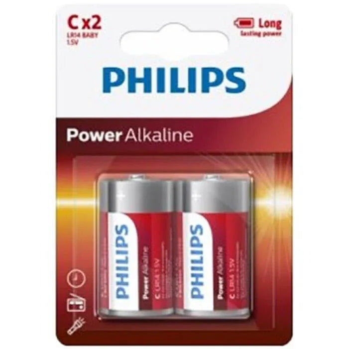 PHILIPS - POWER ALKALINE PILA C LR14 BLISTER * 2 - Vanelion Paradise