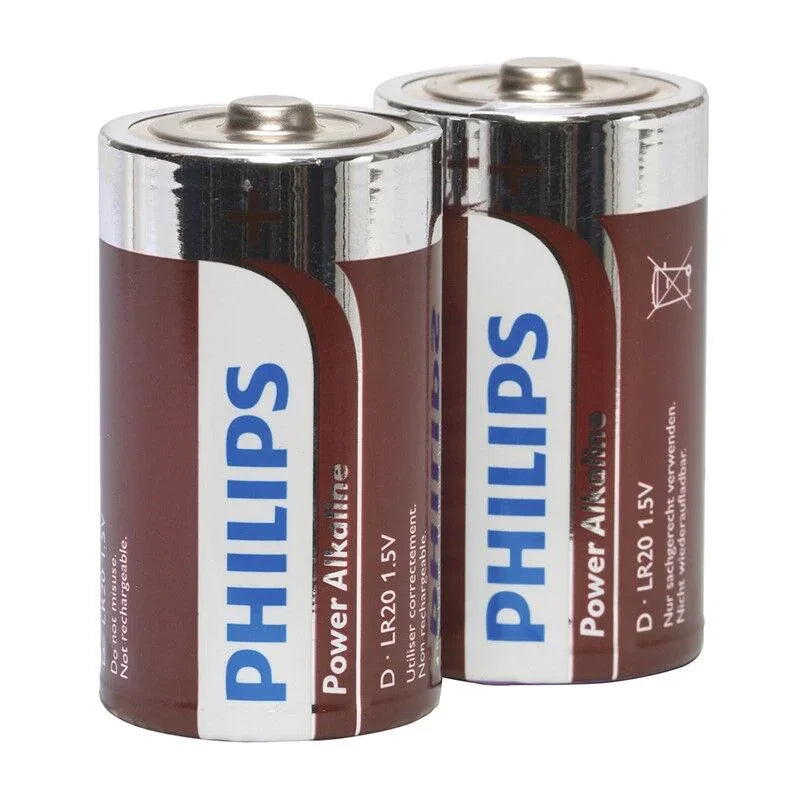 PHILIPS - POWER ALKALINE PILA D LR20 BLISTER * 2 - Vanelion Paradise
